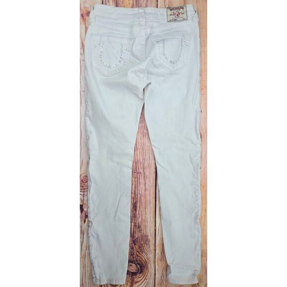 True Religion World Tour Womens White Skinny Jeans 28x28 - Picture 2 of 11